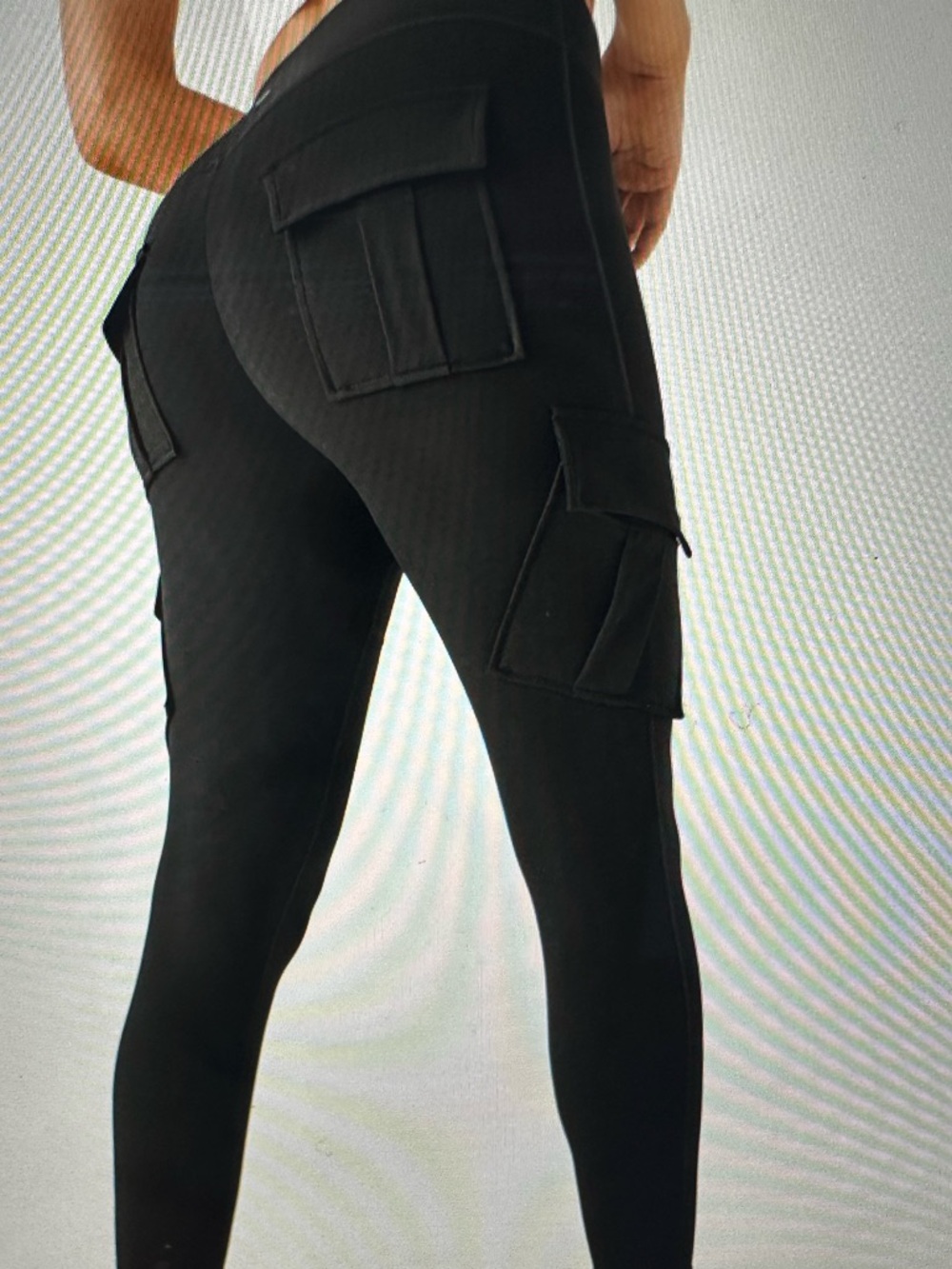 New with Tag! $55 Halara Black Cargo Pocket Leggings Sz M - Picture 7 of 12